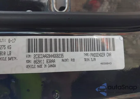 2017 Chrysler 300 Limited from USA, damaged, VIN 2C3CCAAG9HH668235